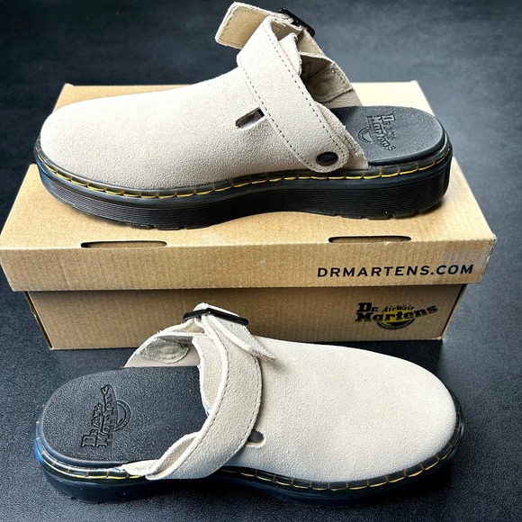 Dr Martens Carlson Suede Mules Clogs Mens Size‎ 6 Slingback Casual Slip On NEW - Picture 2 of 7